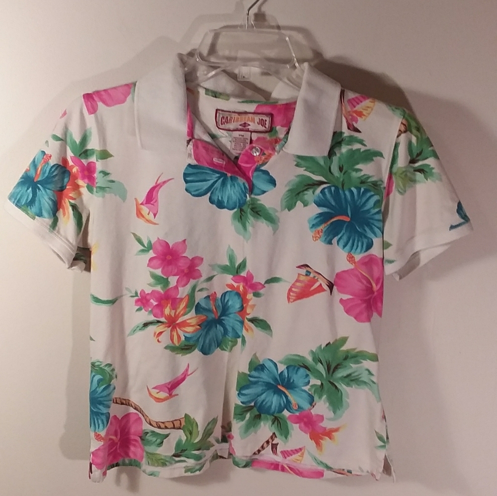 U424. Caribbean Joe. Petite medium blouse